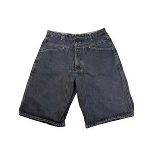 Marithe Francois Girbaud Men's Denim Shorts Size‎ 36 Black Wash Baggy